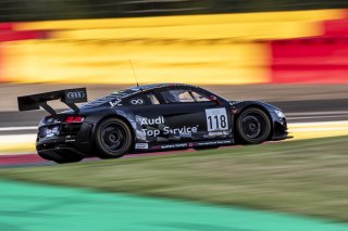 #118 Frédéric Laurant/David Cuff (FR/GB) - Audi R8 LMS/2011  during the 2024 Crowdstrike Spa 24 Hours, centennial edition, Endurance Racing Legends (Peter Auto), at Circuit de Spa-Franchorchams, 28th June 2024 in Francorchamps (BEL)