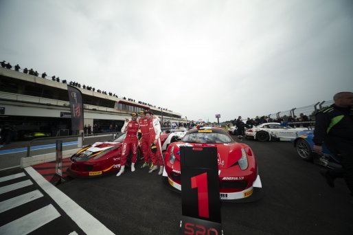 #10 - Storic and Race Cars - Ferrari 458 GT3 Evo - Benjamin RICCI (SUI), #87 - Storic and Race Cars - Ferrari 458 GT3 Evo - Jean-Luc BEAUBELIQUE (FRA) - Jim PLA (FRA), 12/04/2026 Paul Ricard, Mathis JULLIA
 | SRO Motorsports Group