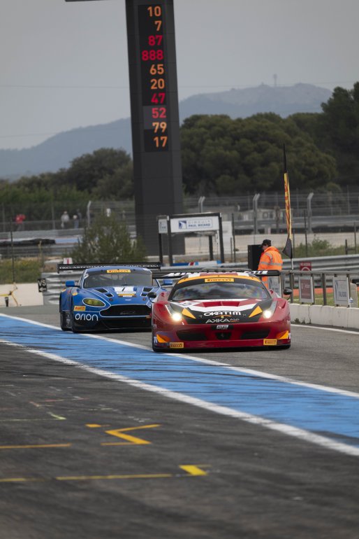 #10 - Storic and Race Cars - Ferrari 458 GT3 Evo - Benjamin RICCI (SUI), #7 - Scott Sport - Aston Martin V12 Vantage GT3 - Jonathan MITCHELL (GBR), 12/04/2026 Paul Ricard, Mathis JULLIA
 | SRO Motorsports Group