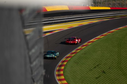 #10 - Storic and Race Cars - Ferrari 458 GT3 Evo - Benjamin RICCI (SUI), #4 - GDM Motorsport - Aston Martin V12 Vantage GT3 - Guido DUMAREY (BEL), 22/05/2026 Spa Francorchamps, Mathis JULLIA
 | SRO Motorsports Group