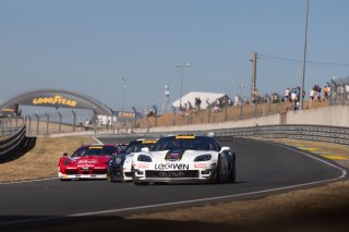 #15 - Scott Sport - Corvette C6 Z06R GT3 - Dan HENREY (GBR), #87 - Storic and Race Cars - Ferrari 458 GT3 Evo - Jean-Luc BEAUBELIQUE (FRA) - Jim PLA (FRA), 04/07/2026 Le Mans Classic, Mathis JULLIA
