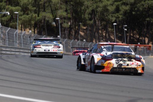 #6 - Barwell Motorsport - Aston Martin DBRS9 - St&eacute;phane RATEL (FRA) - Robert HISSOM (GBR), #76 - Schumacher-IMSA - Porsche 997 GT3R - Michel ETTOUATI (FRA), 05/07/2026 Le Mans Classic, Mathis JULLIA
 | SRO Motorsports Group